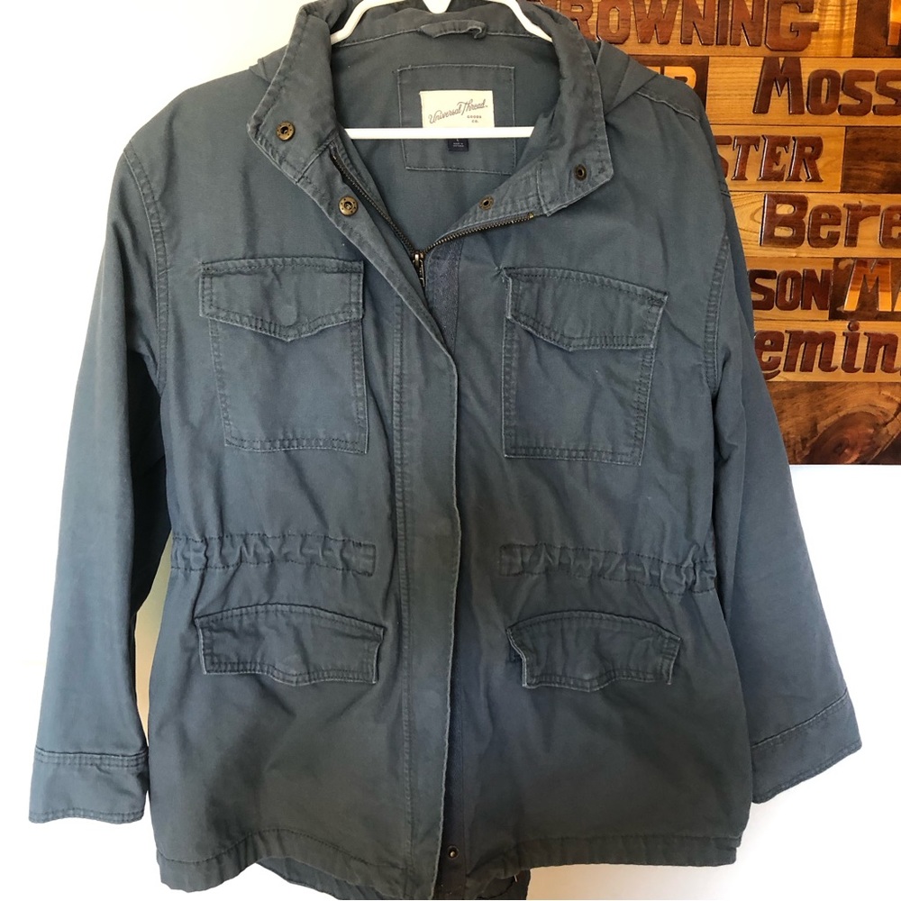Universal Threads Utility Jacket- Blue/Gray, Large